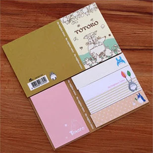1 шт. милый персонаж из мультфильма Тоторо Дораэмон Беймакс самоклеящийся блокнот для заметок, закладки, школьные офисные принадлежности - Цвет: B