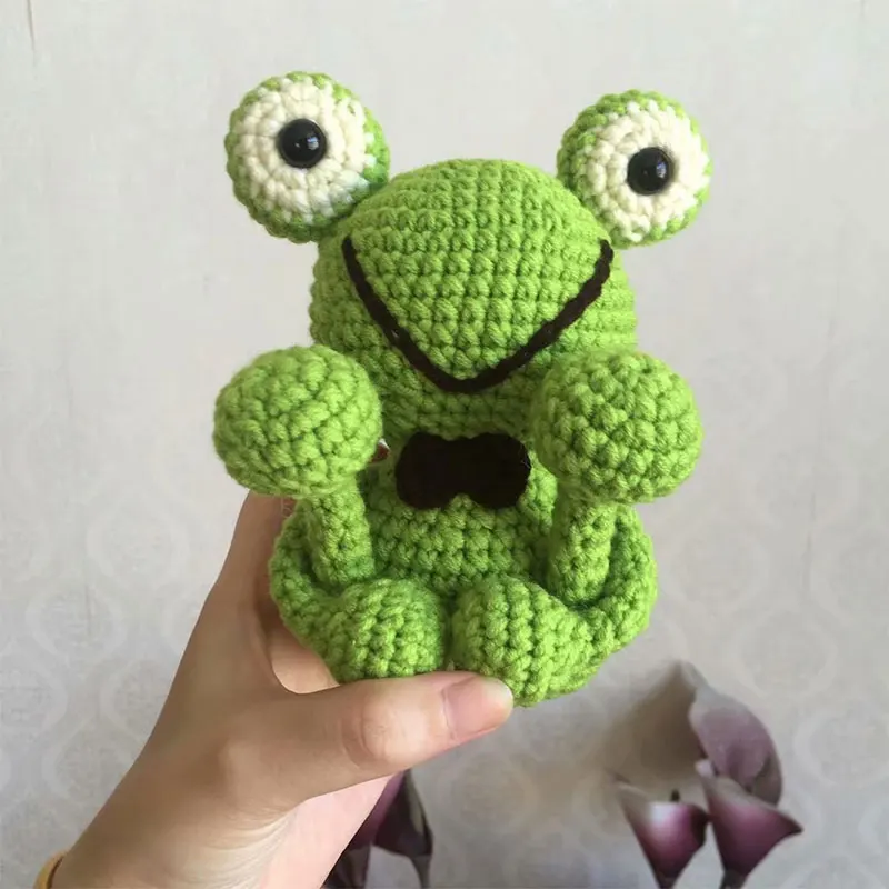 30*12 см Успокаивающая кукла большой глаз игрушечная лягушка крючком Amigurumi из