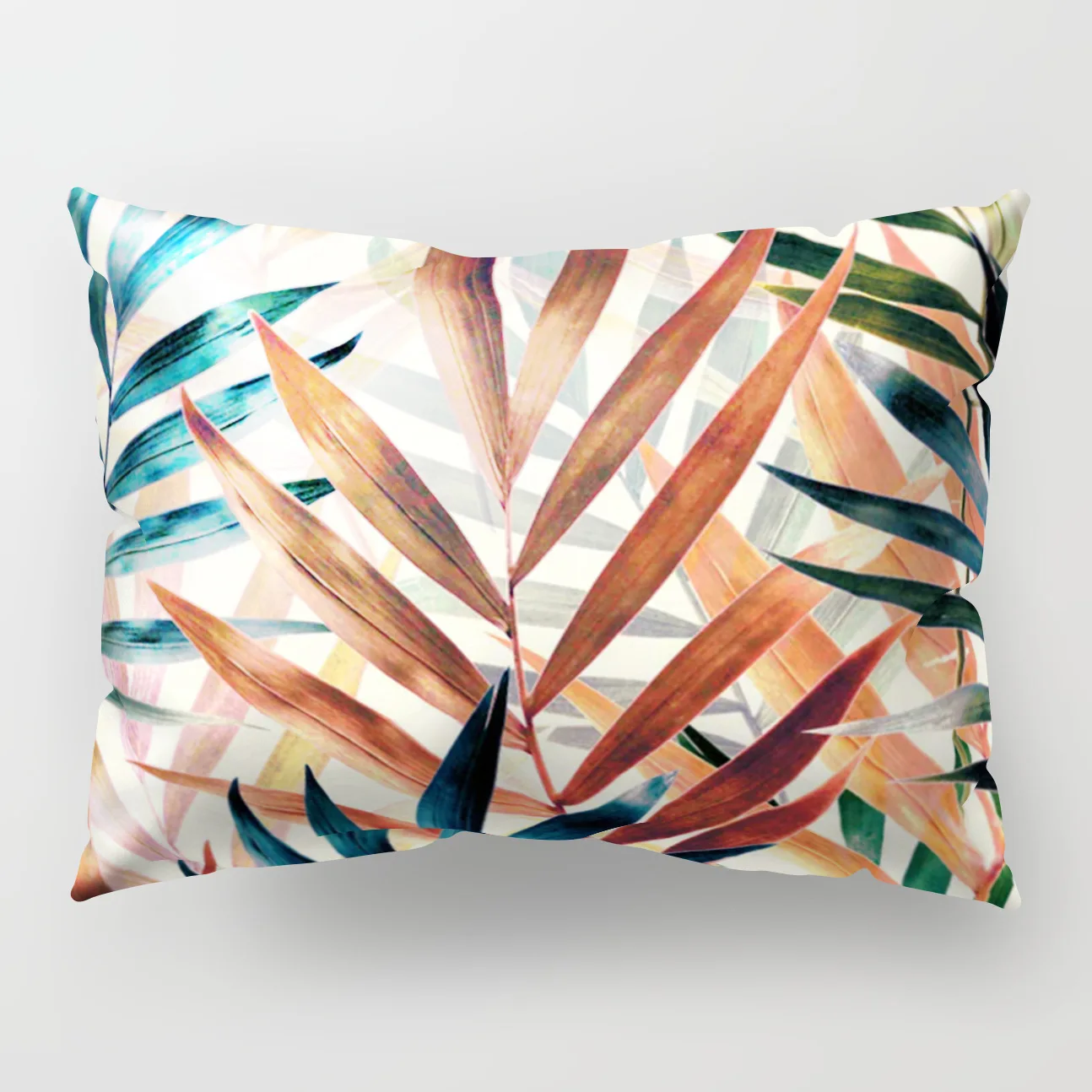 Хунбо тропический с узором в виде листьев полиэстер Наволочки прямоугольник