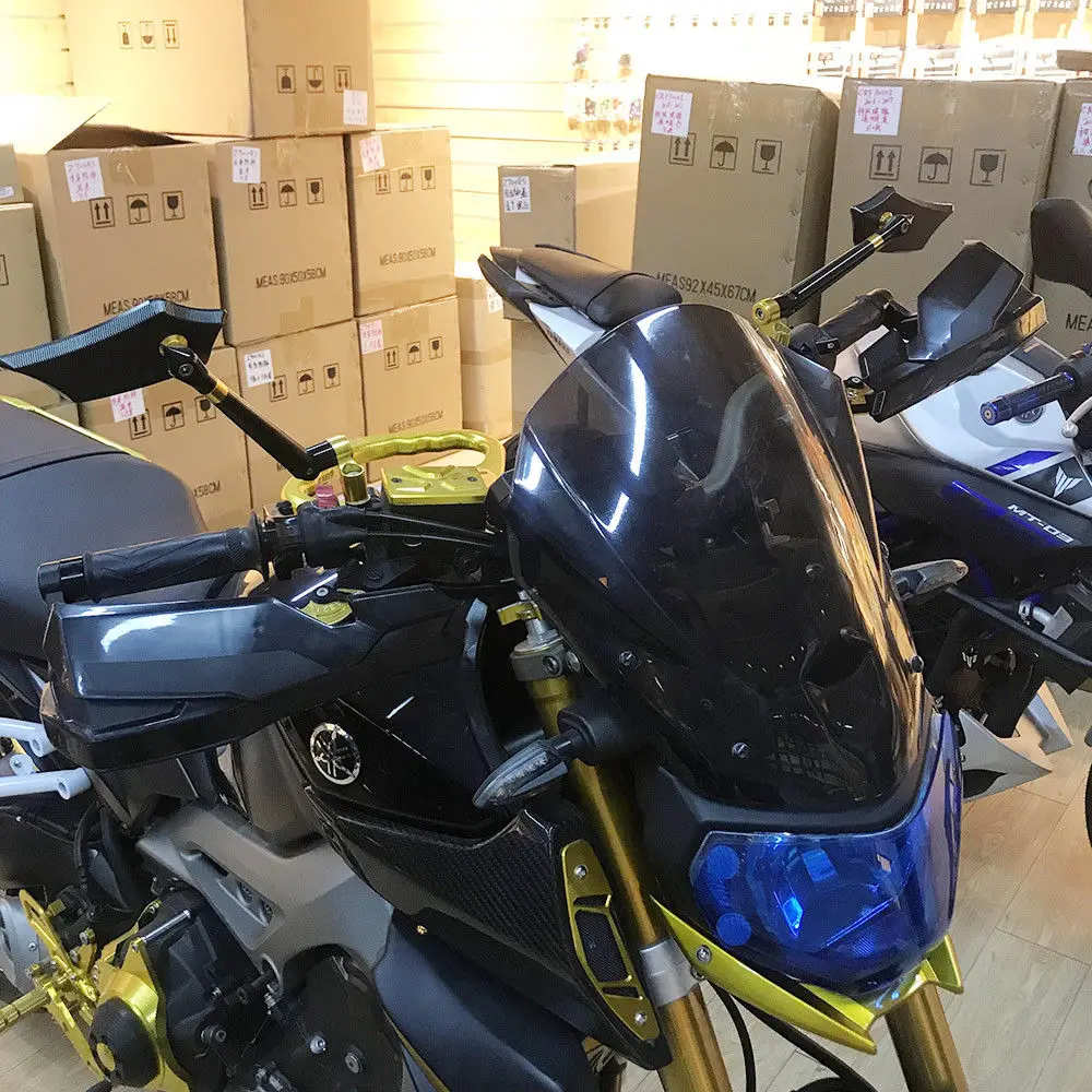 ЧЕРНЫЙ МОТОКРОСС Руль Ручка защитные пластины защита для рук для Yamaha MT07 MT09 XSR700 SXR900 MT-07- Kawasaki Z900