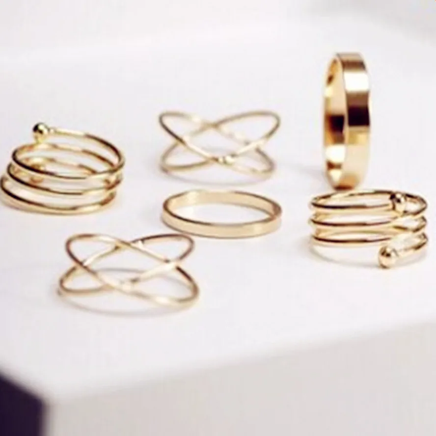 Ahmed ювелирные изделия высокого качества 6 шт./компл. модное уникальное кольцо