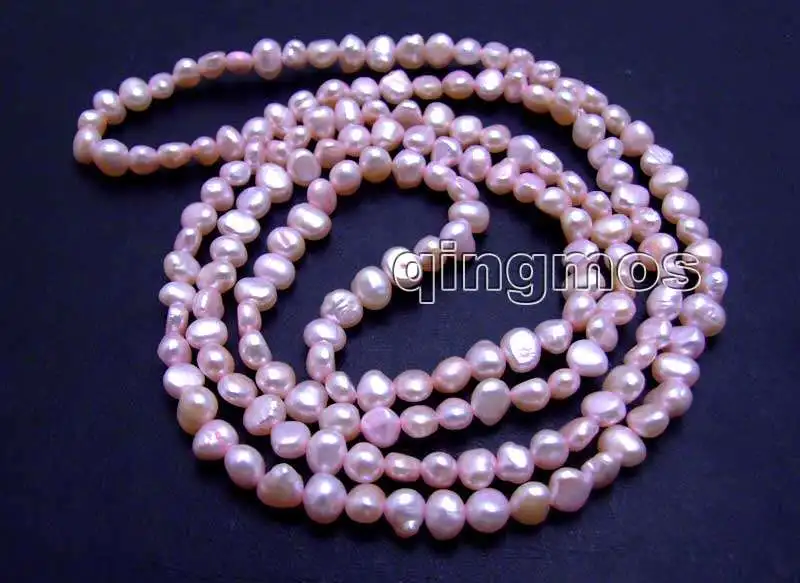 

Fashion Long 40" Natural Light Pink 6 to 7mm Baroque freshwater pearl necklace-nec6113 wholesale/retail Free shipping