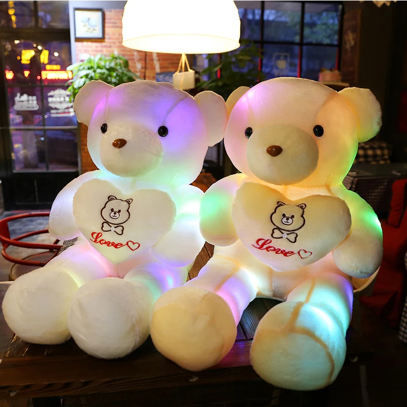 60 см Красочный Светодиодный светильник с мишкой Тедди красочные светодиодные