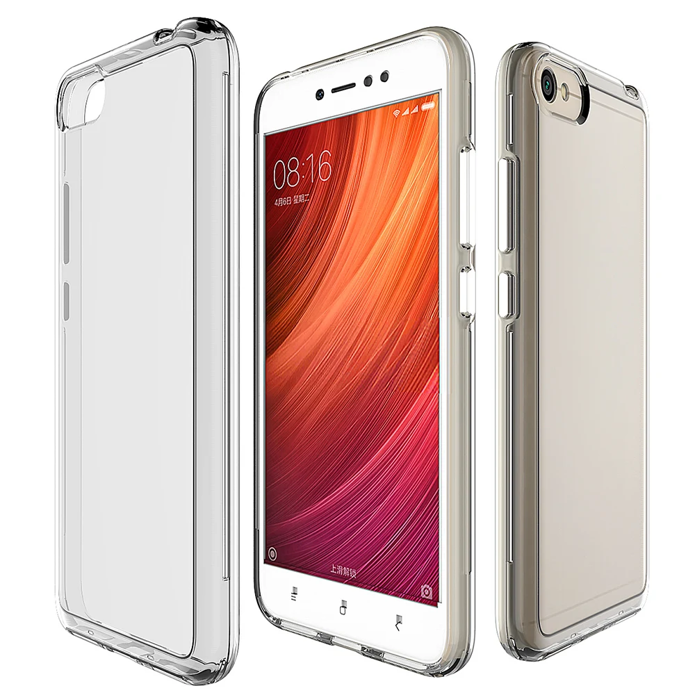 Натуральная Для Xiaomi Redmi Note 5A случае ТПУ & PC простой прозрачный чехол для 5 aphone