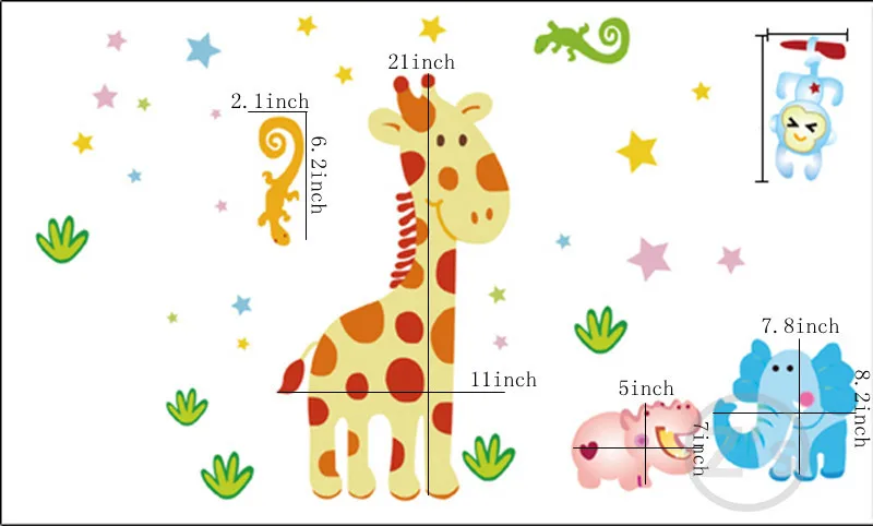 жираф детская мебель стены стикеры для детей номеров наклейки на стену фотообои