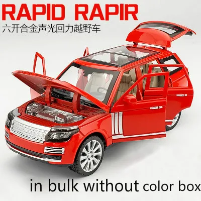 XLG SUV 1:24 модель электромобиля для Land Rover Rapid Rapir литые под давлением транспортные средства акустооптические игрушки для детей mkd3 - Цвет: red without box