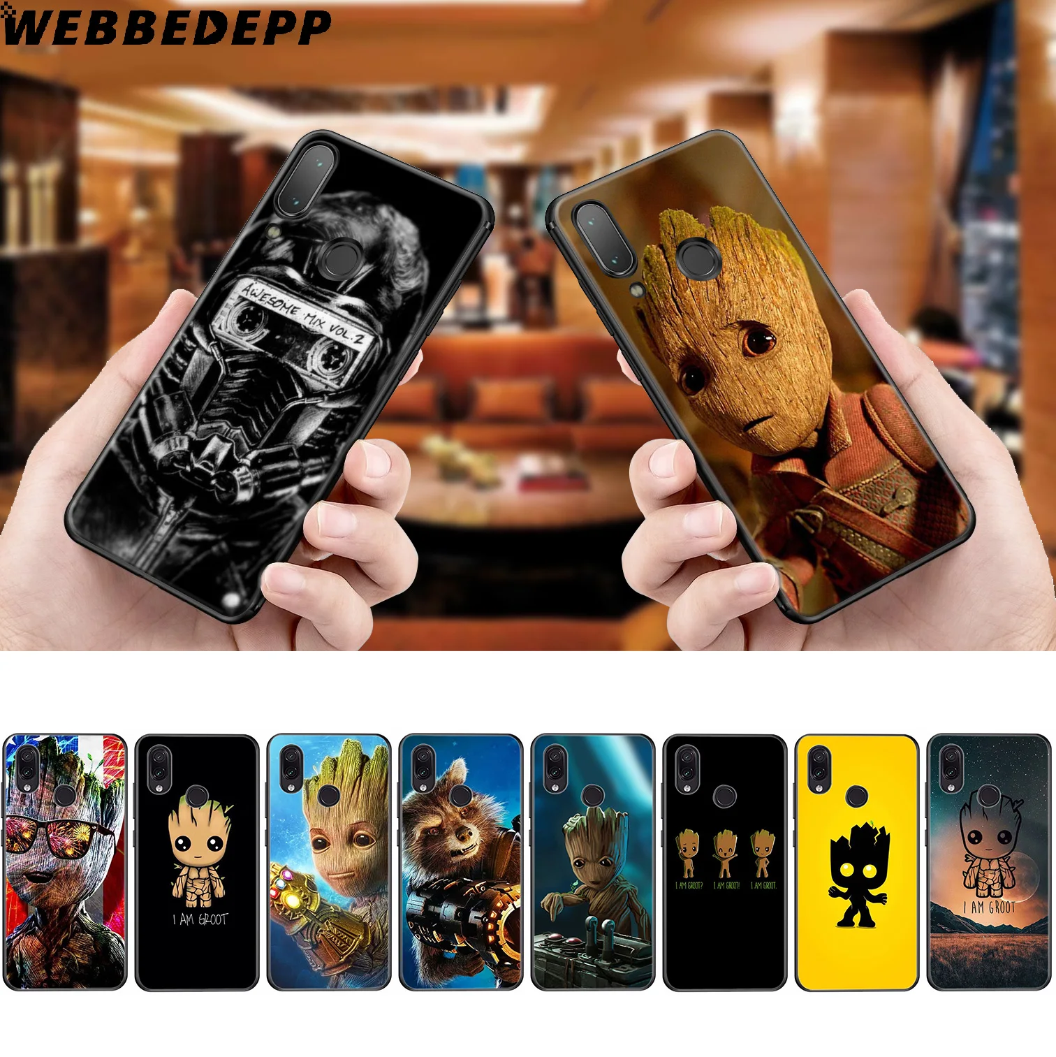 WEBBEDEPP Guardians for Galaxy Groot Soft Case Xiaomi Redmi K20 7A 4A 4X 5 5A 6 6A S2 Note 8 4 7 Pro Plus Prime |