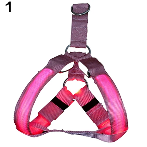 Pink СВЕТОДИОДНЫЙ мигающий поводок для собаки ремни для щенка ошейник поводок - Цвет: Pink