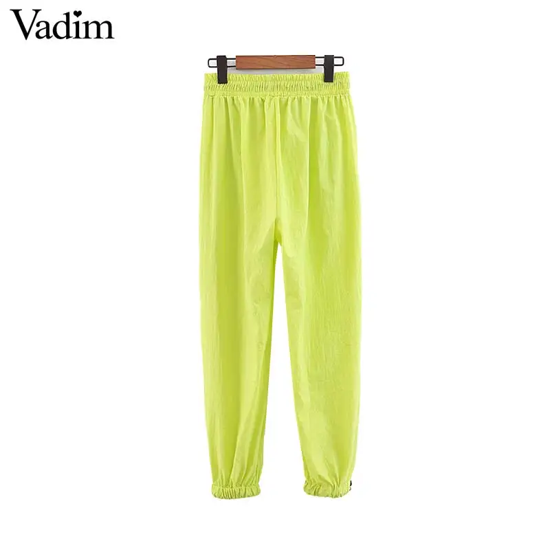 Vadim женские флуоресцентные длинные штаны с завязками и карманами эластичной