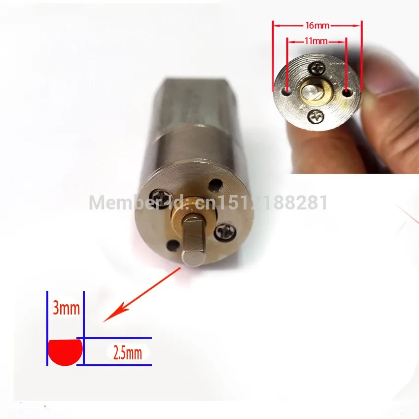 Миниатюрный Электрический металлический редукторный двигатель постоянного