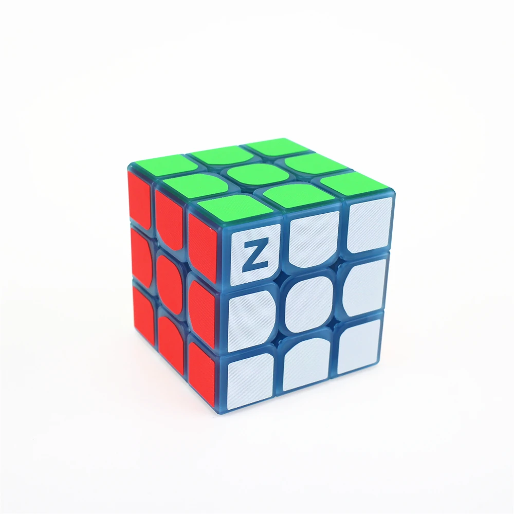 Новейший Zcube 3x3x3 профессиональный магический куб голубой свет Прозрачный