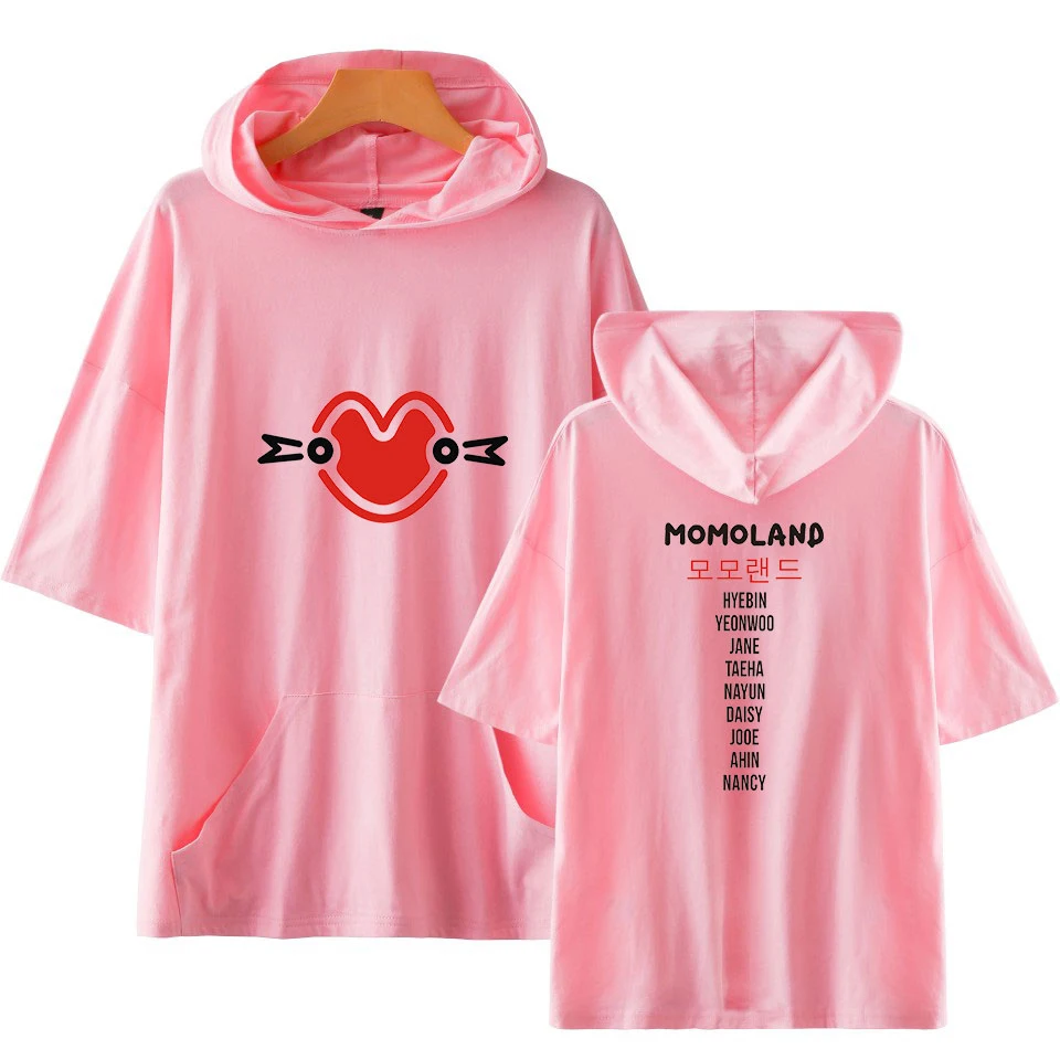 Футболка MOMOLAND с капюшоном для мужчин и женщин однотонная модная футболка