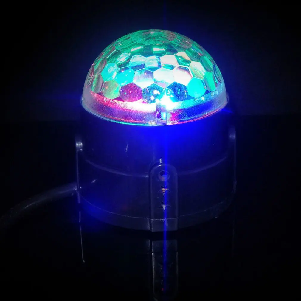 Голосовое управление RGB СВЕТОДИОДНЫЕ сценические лампы хрустальный магический
