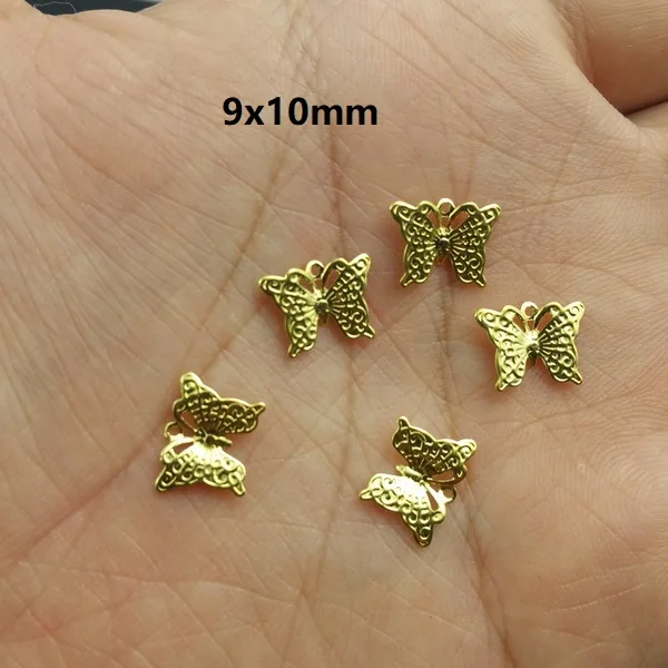 brass 20pcs Розничная филигранная Бабочка Обертывания соединители украшения ремесла подарок украшение DIY фурнитура Аксессуары для одежды - Цвет: brass 20pcs