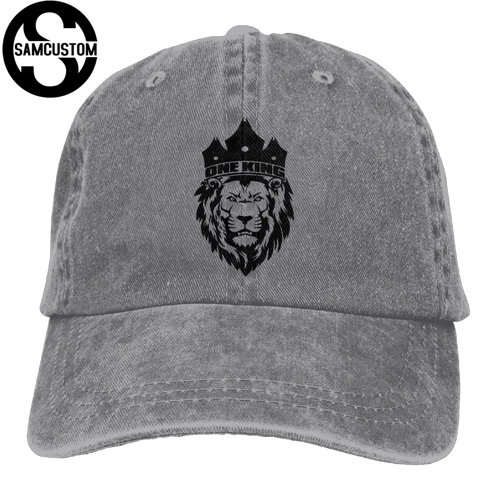 SAMCUSTOM one kings lion 3D креативные джинсовые шляпы с эффектом потертости Осенние Летние