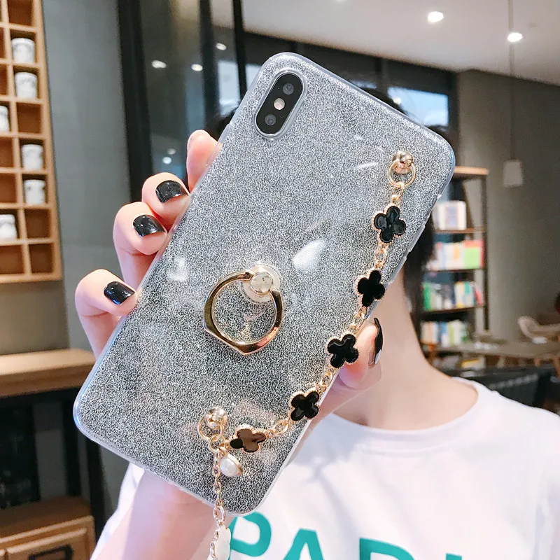 Шикарные чехлы для huawei Y9 Y7 Pro Y6 Prime Y5 Y3 ii Bling Ring Clover Чехлы бампер