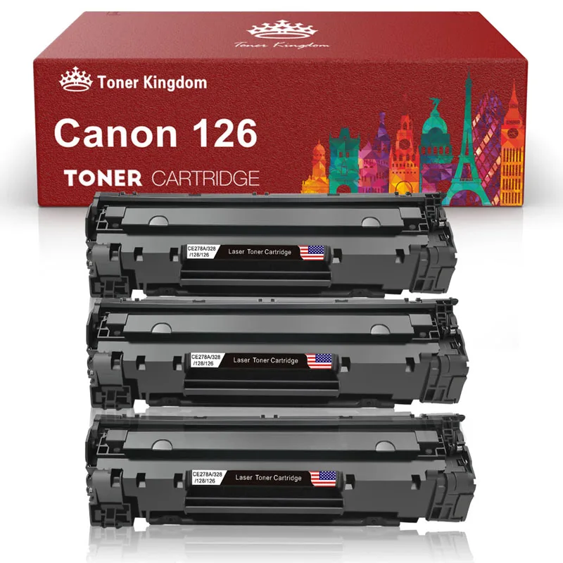 Тонер Королевство 3x C126 CRG126 картридж совместимый для Canon 126 ImageClass LBP6200d LBP6200 LBP6230dw