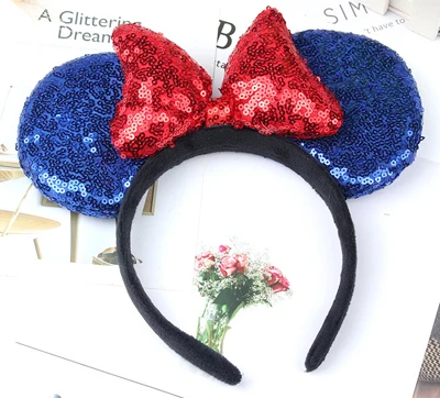 headband 9 Рождественские повязки Минни Мышь уха головной убор, резинка для волос для Для женщин утепленные блесток 3D с нарисованной длинноволосой девочкой аксессуары День рождения - Цвет: headband 9