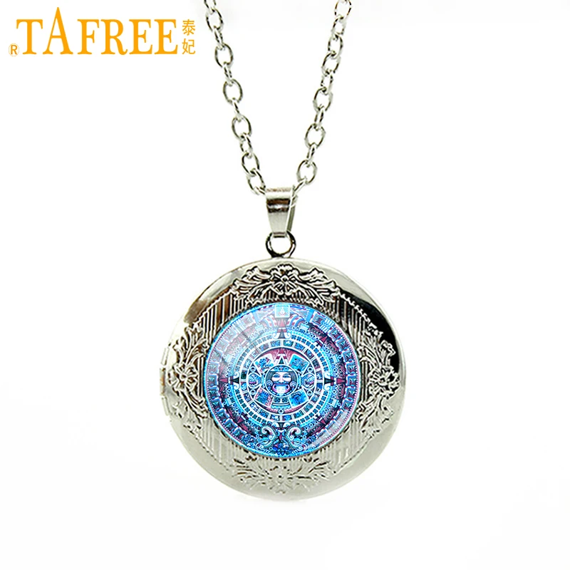 TAFREE Mayan календарь ацтекский медальон ожерелье солнце Астрономия Археология Мода