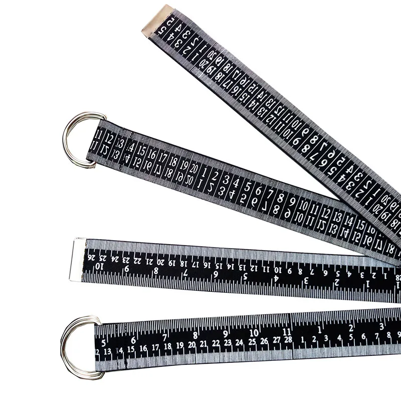 New double-loop buckle canvas Digital ruler printing simple measure gauge belt boys and girls general decoration | Дом и сад