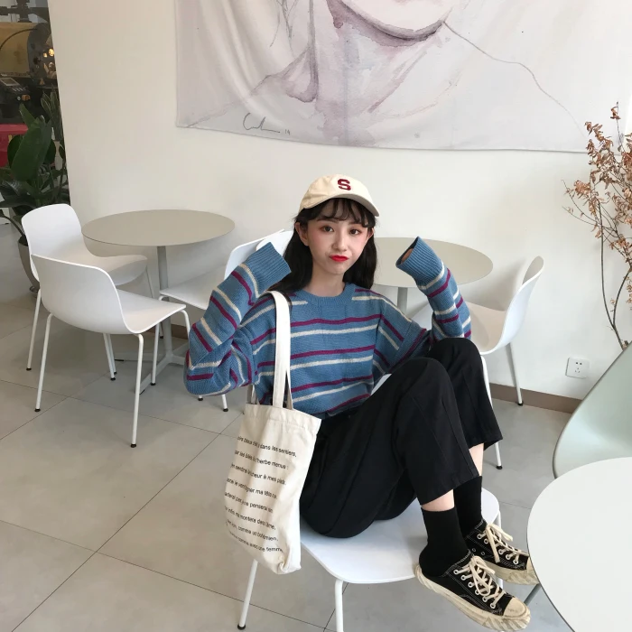 Женский корейский стиль, Ulzzang Harajuku BF, свободные, высокая талия, черные, джинсовые, длина по щиколотку, джинсы, женские, студенческие, повседневные, шаровары