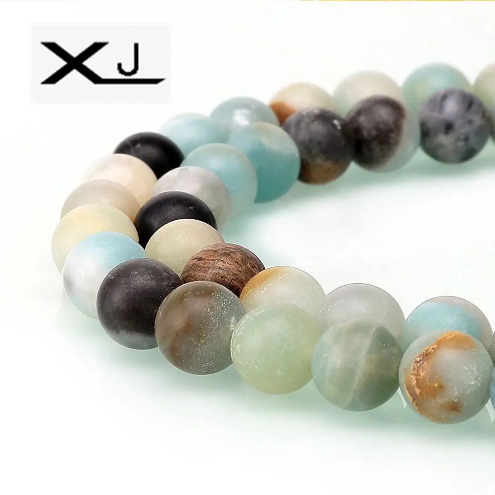 Натуральный Матовый Amazonite каменные бусины россыпью 15 дюймов нитка 4 6 8 10 12 14 мм для