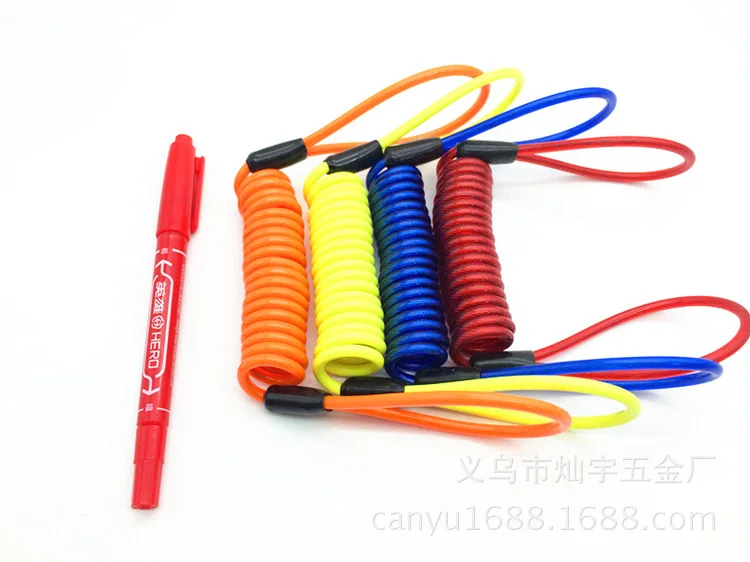 Цветной дисковый тормозной Замок Напоминание веревка мотоциклетный шлем