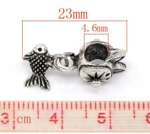 Doreenbeads розница серебристые Подвески в виде рыбки подвески котов Подходит для