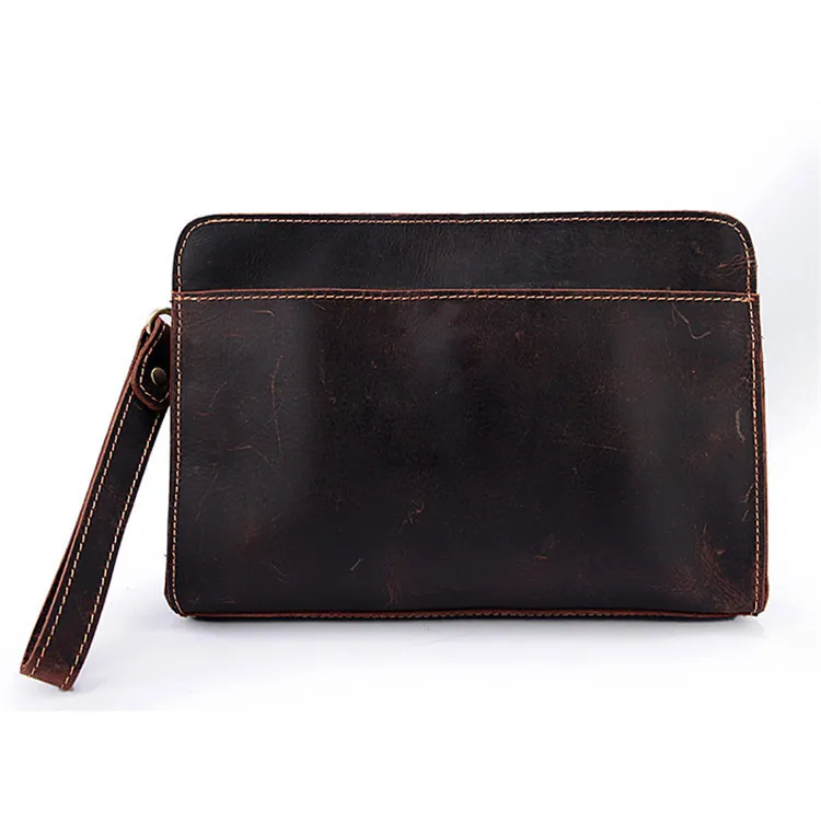 Мужская Ручная сумка бумажник мужской деловой кожаный на молнии кожаная мужская