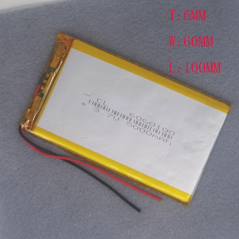 3,7 V полимерная литиевая батарея 6060100 Универсальная зарядка Po Высокая емкость 5000 mAh