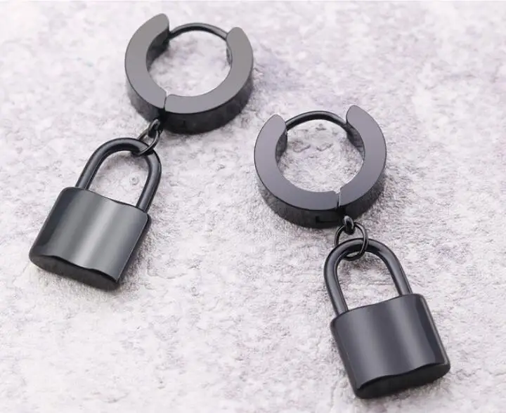 Серьги-кольца SaYao мужские из хирургической нержавеющей стали ювелирные