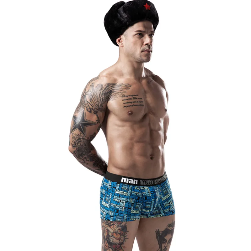 Человек Нижнее белье хлопок Для мужчин трусы боксер s Боксеры Calzoncillos Hombre Marca