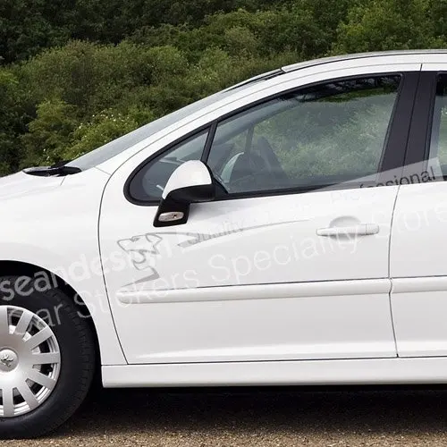 Серый Для peugeot спортивные Лев 206 207 307 308 407 408 наклейка на автомобиль Стикеры ПВХ - Название цвета: Серый