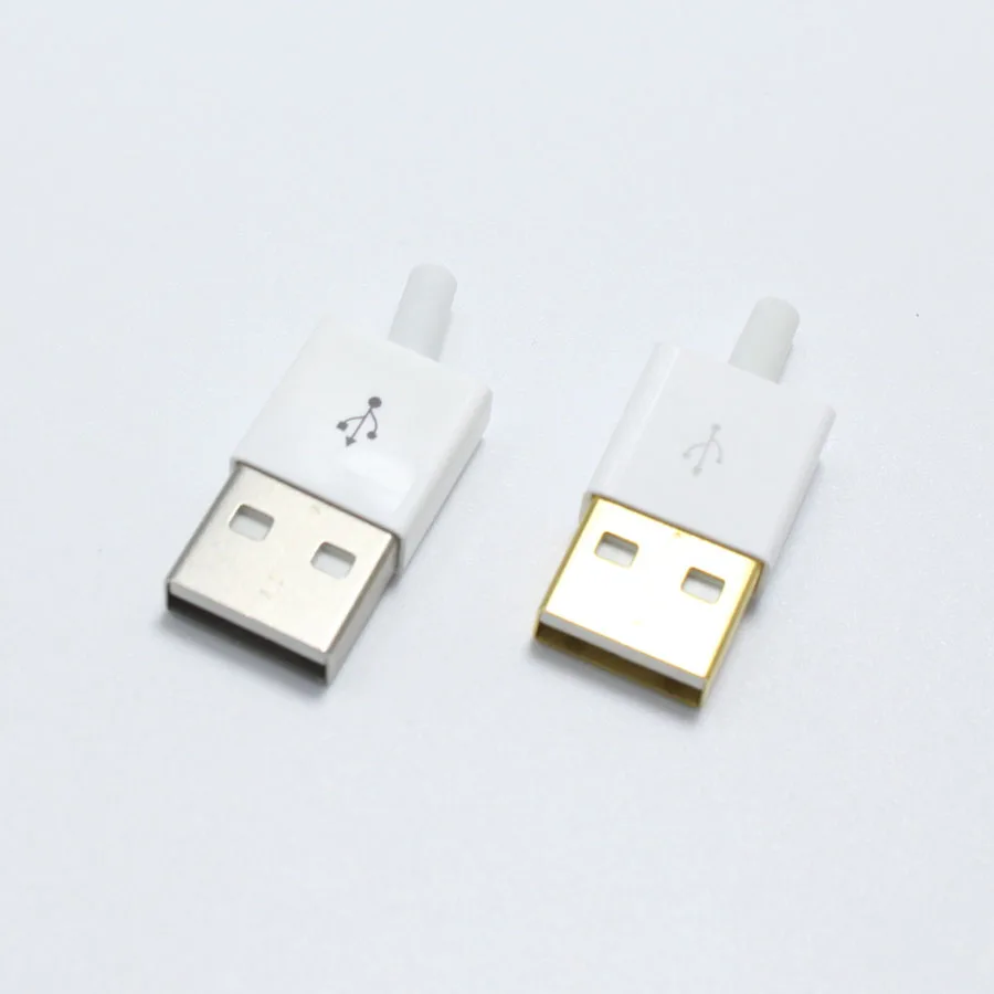 5 комплектов микро USB A 2 0 тип сварки никелированный позолоченный 9 мм 12 штекер