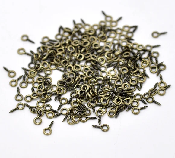 DoreenBeads 1000 бронзовые винты с резьбой под глаза сверла 8х4 мм (B14668) yiwu|jewelry ring making