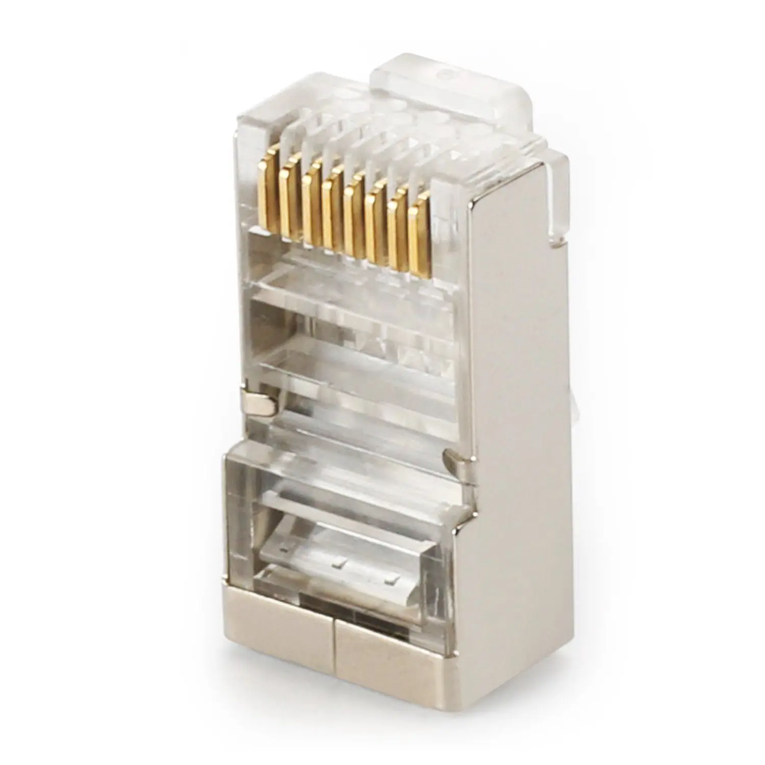 Экранированный RJ45 разъем CAT5E CAT6 обжимной Ethernet STP 8P8C модульные Кристальные головки