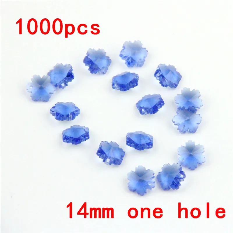 Sapphire 1000pcs 14mm Glass Snowflake Beads One Hole Free Shipping Wedding Garland Strand Putting Up Christmas Tree | Лампы и