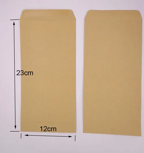 23x12cm Крафт-конверт 10 шт пустые многоразмерные самоклеющиеся бумажные пакеты открытки свадебные приглашения конверт школьные канцелярские принадлежности - Цвет: 23x12cm