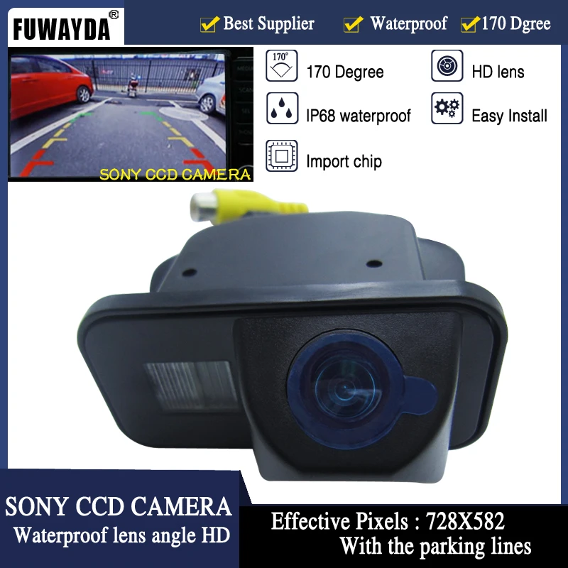 

FUWAYDA FOR SONY CCD Chip Car Rear View Mirror Image CAMERA for Toyota Auris Sienna Scion xB xD Urban Cruiser With Guide Line