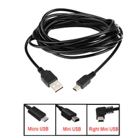 3 5m car camera dvr power cable charger adapter for dash cam output 5v2a mini micro usb