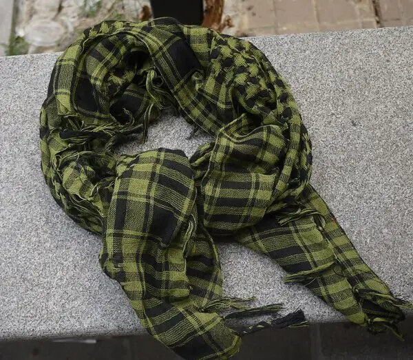 Army green Арабский уличный шарф, глушитель, пустынный, тактический, Cambat, головной убор, хлопок, Шеман для мужчин или женщин - Цвет: Army green