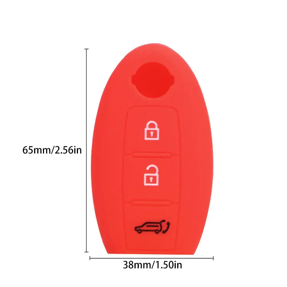 3 кнопочный ключ автомобиля силиконовый чехол для Nissan TEANA Qashqai Juke Key Bag Обложка протектор Fob автомобильный Стайлинг авто аксессуары оптом