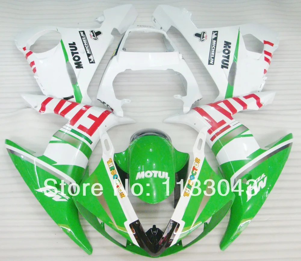 

7gifts + Green white fairings for Yamaha YZF-R6 03-05 YZF R6 03 04 05 YZF 600 R6 2003 2004 2005 fairing kits #sye78s