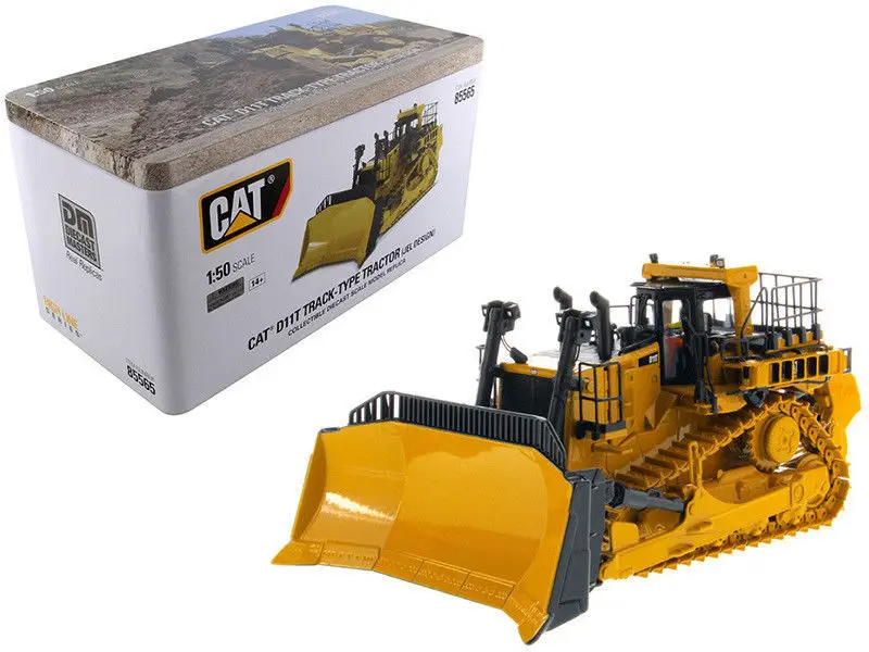 Коллекционная литая игрушка в подарок модель DM 1:50 Caterpillar Cat D11T трактор