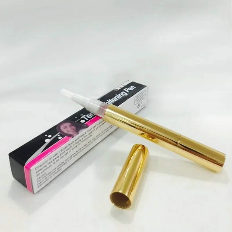 gold with box 400 шт отбеливающая ручка отбеливатель пятнистый ластик мягкая кисть набор для отбеливания зубов гель Эмаль белая гигиена полости рта серебристого золота - Цвет: gold with box