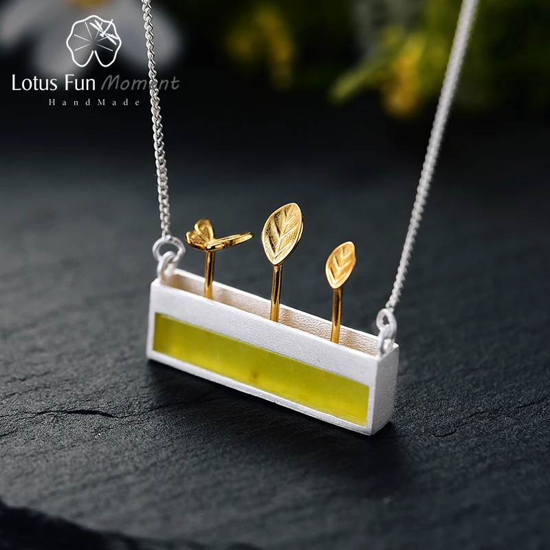 Lotus Fun Moment Настоящее стерлингового серебра 925 Натуральный камень ручной работы