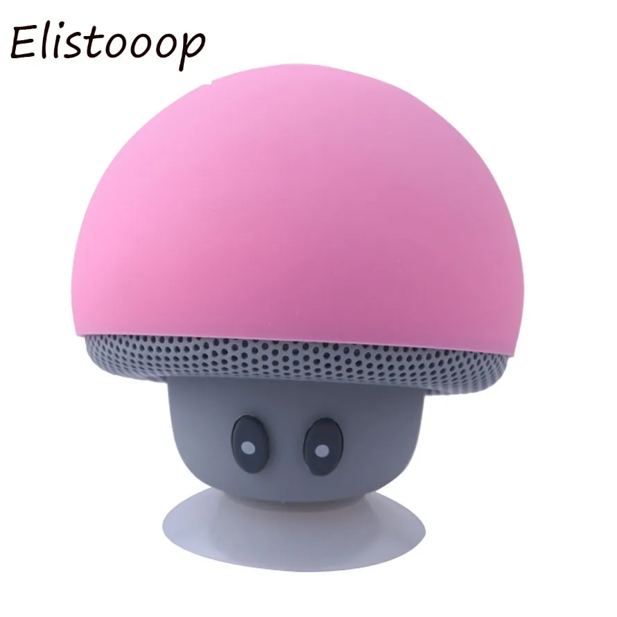 Мини-Колонка в форме гриба, Беспроводная связь Bluetooth 4,1, динамик, mp3-плеер с микрофоном, портативная стерео Blutooth для мобильного телефона - Цвет: pink
