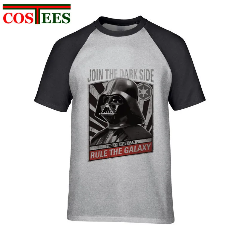 Винтажная Футболка Join the dark side футболки JEDI hombre Star War уникальный дизайн мужские