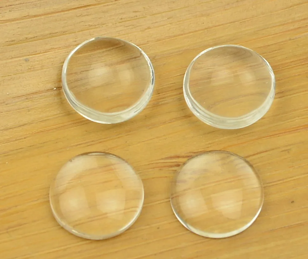 

Free shipping 100pcs 16mm/18mm clear domed magnifying round half ball glass cabochons,photo jewelry pendant inserts