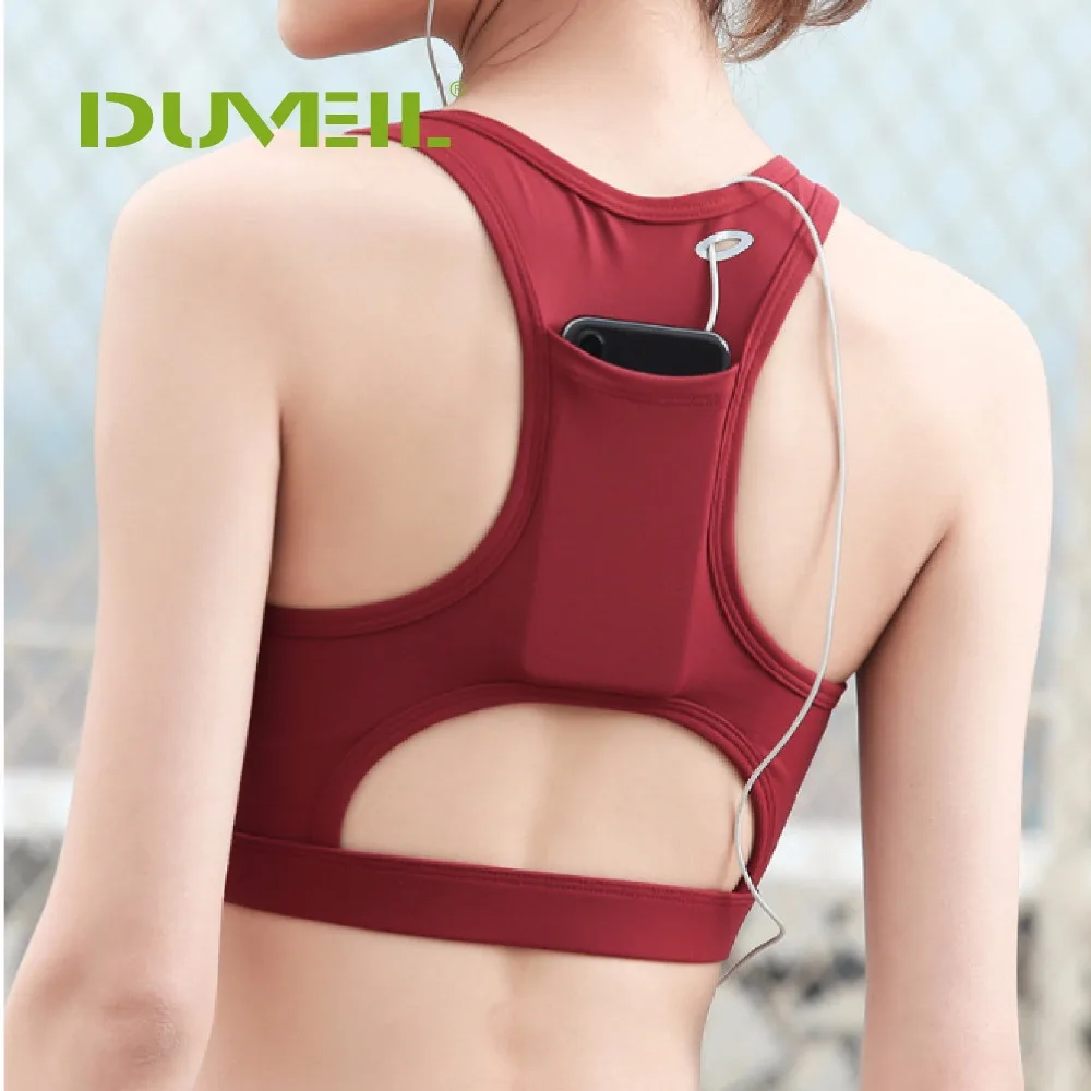 Корейская версия жилет I с карманами для спины женский спортивный бюстгальтер
